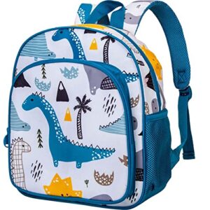 Toddler Backpack for Boys, 12" Dinosaur Preschool Kids Bookbag, Cute Animal Kindergarten Schoolbag