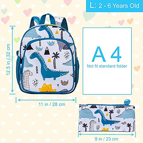 Toddler Backpack for Boys, 12" Dinosaur Preschool Kids Bookbag, Cute Animal Kindergarten Schoolbag