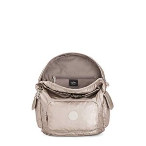 Kipling Women's City Pack Small Backpack, Lightweight Versatile Daypack, Nylon School Bag, Metallic Glow