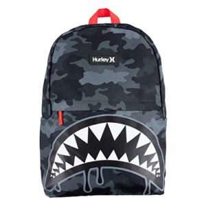 hurley unisex-adults one and only backpack, grey camo shark, large