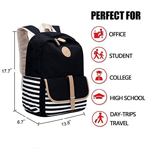 FLYMEI Cute Backpack for Teen Girls, Lightweight School Bookbag 15.6'' Laptop Backpack with USB Charging Port, Casual Travel Back Pack Durable Bookbag for Boys/Girls