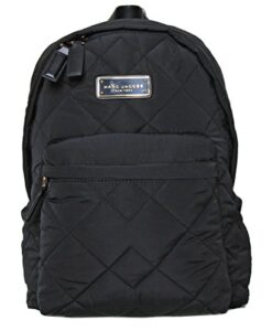 marc jacobs black quilted backpack m0011321, 11.5″ (l) x 14″ (h) x 4″ (w)