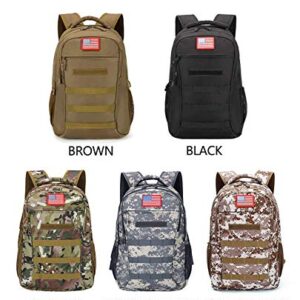 Camo Backpack, 40L Boys Backpack for School, Camouflage MOLLE Bookbag with USB Charging Port