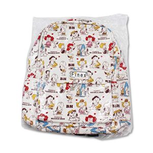 FINEX Snoopy White Canvas Casual Daypack with 15 in Laptop Storage Compartment