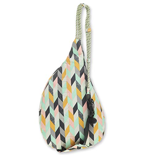 KAVU Mini Rope Sling Bag Polyester Crossbody Backpack - Chevron Sketch