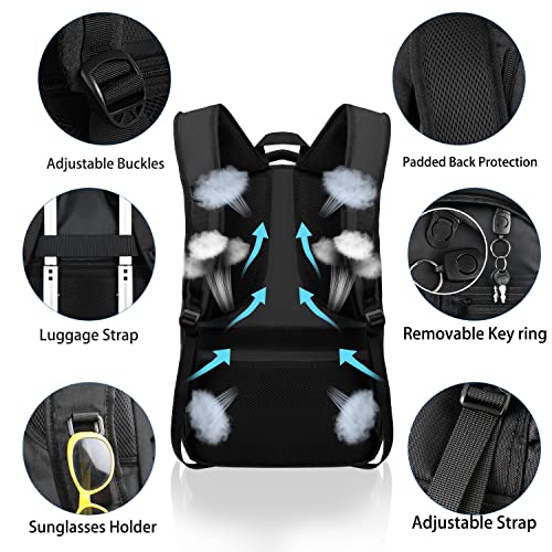 Z-MGKISS Travel Laptop Backpack, Extra Large Backpack 17.3 Inch, Anti Theft 17 Inch TSA Business Computer Backpack with USB Port, Durable Water Resistant School Backpack Gifts for Men Women, Black