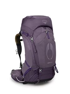 osprey aura ag 50 women’s backpacking backpack, enchantment purple, medium/large
