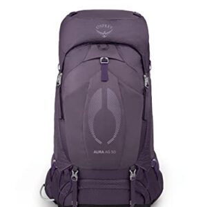 Osprey Aura AG 50 Women's Backpacking Backpack, Enchantment Purple, Medium/Large