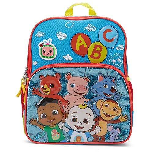 AI ACCESSORY INNOVATIONS Cocomelon JJ's Kids Backpack with ABC Song Sound Chip for Boys and Girls, Pre-school Toddler Travel Bag with Padded Back and Adjustable Straps, Versatile 12"