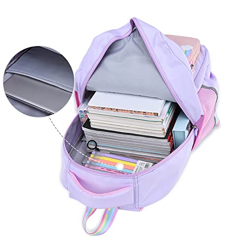 Pink Unicorn Backpack Large Capacity Waterproof Bookbag Multifunction Casual Daypack Laptop Travel Bag For Teens