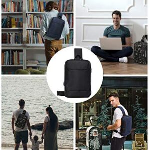 Schkleier Sling Bag USB Anti-theft Laptop Backpack, 13.3 Inch Casual Chest Shoulder Daypack for Men and Women