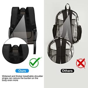 Clear Backpack Heavy Duty Transparent Backpack for School Travel Work