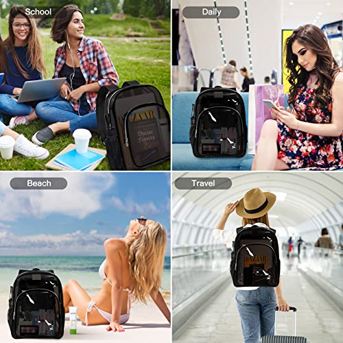 Clear Backpack Heavy Duty Transparent Backpack for School Travel Work