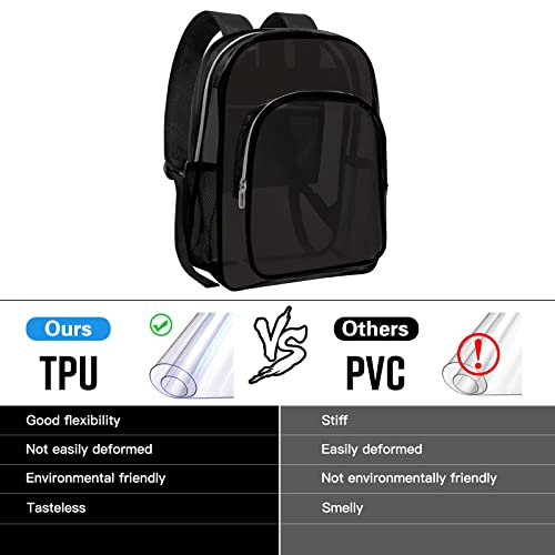 Clear Backpack Heavy Duty Transparent Backpack for School Travel Work