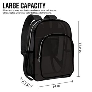 Clear Backpack Heavy Duty Transparent Backpack for School Travel Work