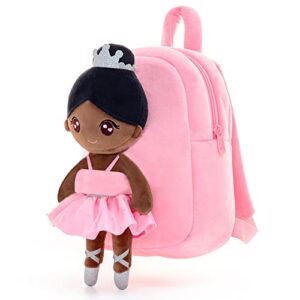 gloveleya toddler backpack kids backpack with soft ballerina baby doll age 2+