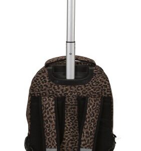 Rockland Single Handle Rolling Backpack, Leopard, 19-Inch