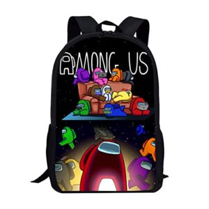 hionre backpack cartoon pattern bookbag for men women, high capacity light resistant durable backpacks, suitable for travel and outdoor sports leisure backpack 16inches