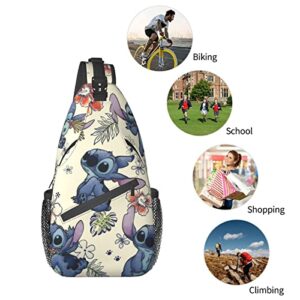 Sling Bag for Women Men Fanny Pack for Teenager Cute Crossbody Bag Mini Purse Backpack Anime Chest Bags For Travel Hiking