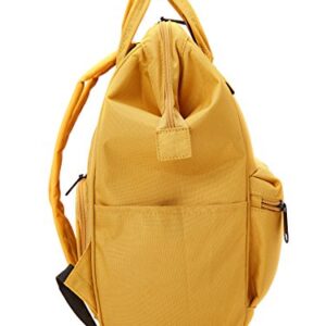 Kah&Kee Polyester Travel Backpack Functional Anti-theft School Laptop for Women Men (Yellow, Large)