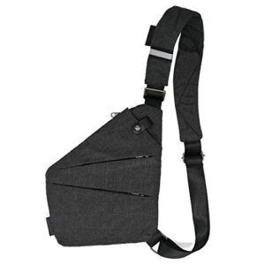 travel sling bag light thin chest shoulder bag anti-thief crossbody personal pocket bag for men shoulder backpack for hiking(right)