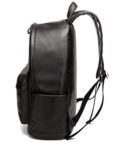 CPJ Genuine Leather Backpack Fits 15.6" Laptop Casual Daypack Schoolbag for Boys & Girls