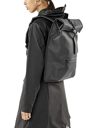 Rains Roll Top Rucksack Black One Size