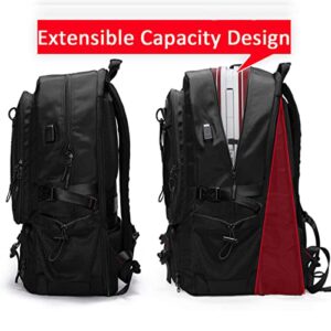 XINCADA Travel Laptop Backpack for Men Extra Large Backpacks with Shoe Compartment Business Carry on Backpack Hiking Daypack, Large (Black)