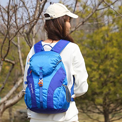 Lightweight Hiking Backpack Water Resistant,25L Daypack Small Backpack for Travel (Blue, 25L)