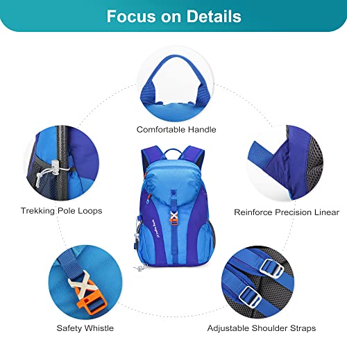 Lightweight Hiking Backpack Water Resistant,25L Daypack Small Backpack for Travel (Blue, 25L)