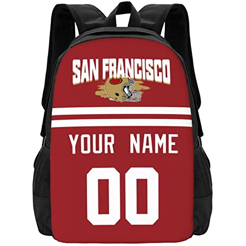 ANTKING San Francisco Backpack Custom any Name and Number Gifts for Men Women Youth