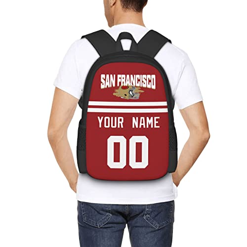 ANTKING San Francisco Backpack Custom any Name and Number Gifts for Men Women Youth