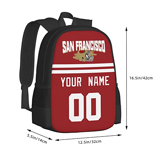 ANTKING San Francisco Backpack Custom any Name and Number Gifts for Men Women Youth