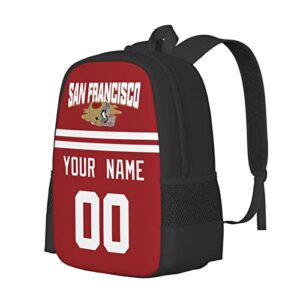 ANTKING San Francisco Backpack Custom any Name and Number Gifts for Men Women Youth