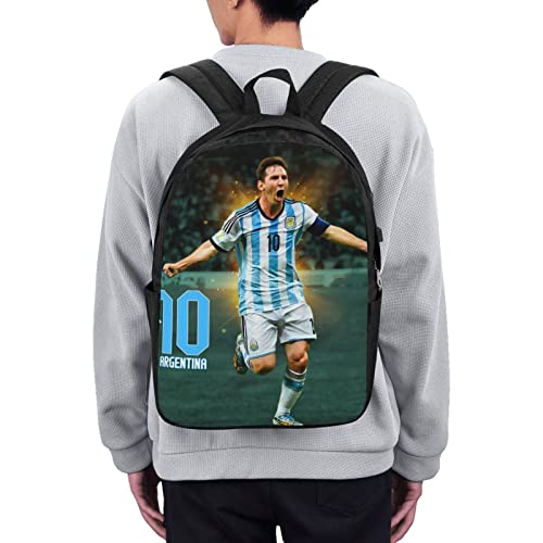 King Of Argentina #10 Messi Classic 17 Inch Laptop Backpack Large Capacity College Backpacks School Bookbags For Women Men