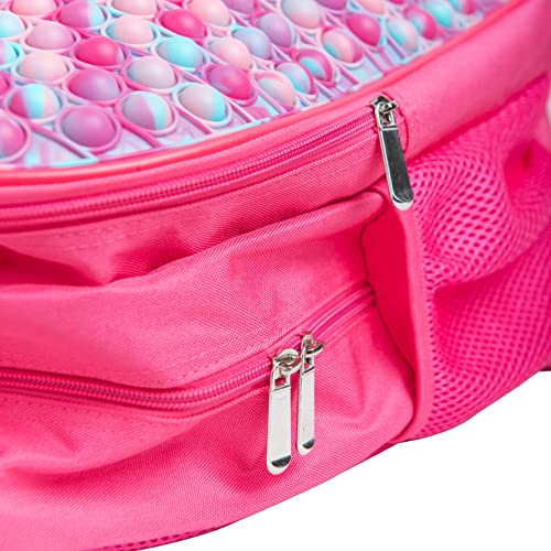 Fidget Pop-On-It Backpack for School, Backpack School Book Bags For Kids Teenagers with Bottle Side Pockets (A)