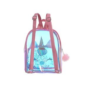 Holographic Clear Unicorn Backpack Purse See-through Casual Daypack Satchel Travel Shoulder Bag One Size