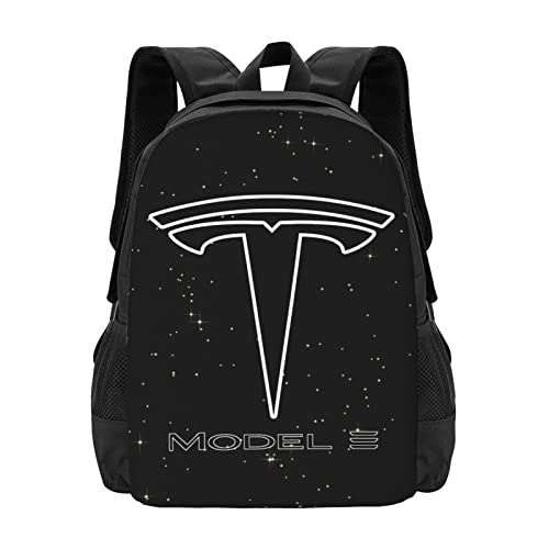 Te-Sla Model-3-Logo Bag Backpack School Bag Adjustable Large Capacity Leisure Travelling Bag Unisex