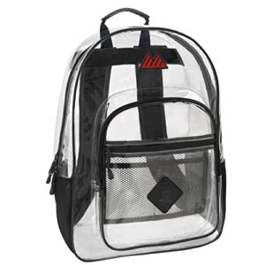 clear backpack with water bottle holder, stadium approved for men, women, kids