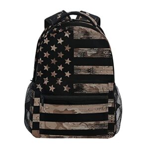camo flag lightweight printed bookbags school backpacks for teens boys and girls