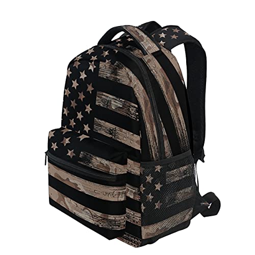 Camo Flag Lightweight Printed Bookbags School Backpacks for Teens Boys and Girls