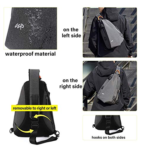 Small Sling Crossbody Backpack Shoulder Bag for Men Women,One Strap Backpack Sling Bag Backpack Waterproof for Hiking Walking Biking Travel Cycling