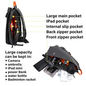 Small Sling Crossbody Backpack Shoulder Bag for Men Women,One Strap Backpack Sling Bag Backpack Waterproof for Hiking Walking Biking Travel Cycling