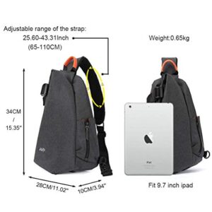 Small Sling Crossbody Backpack Shoulder Bag for Men Women,One Strap Backpack Sling Bag Backpack Waterproof for Hiking Walking Biking Travel Cycling