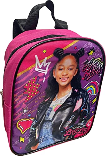 Ruz That Girl Lay Lay Little Girl 10 Inch Mini Backpack (Pink-Black)