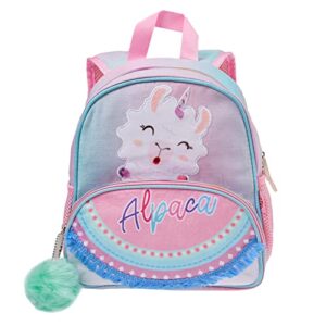 VICKNIY Girl Preschool Backpack for Age 2-5, Toddler Kids Pink Backpacks, Alpaca Sheep Backpack Small Kids Backpacks, Cute Kindergarten Backpack for Girl