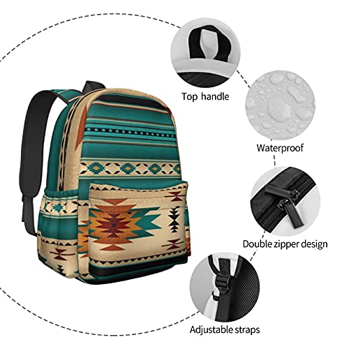 Backpack for Teen Girls Womens School Laptop Bookbag Travel Rucksack Large Capacity and Lightweight School Backpack Western Southwest Mesas Pattern