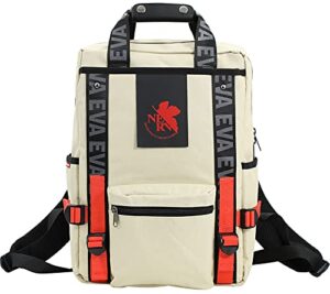 firefirst evangelion travel laptop backpack,ruck sack with symbol tag，water resistant college school daypack
