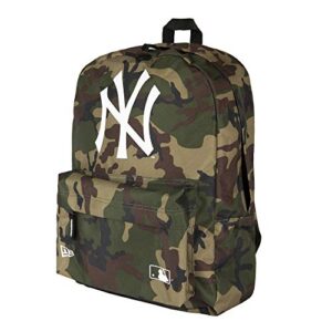 new era men’s mlb stadium new york yankees woodland camo backpack, green med, one size