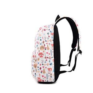 Joymoze Water Resistant Leisure Student Backpack Cute Pattern School Bookbag for Girl Fox